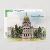 オールドスタイル,コロラド州州キャピトルビル,デンバー, CO ポストカード (正面/裏面)