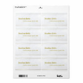 オールドスタイル ゴールドカリグラフィー エレガント マーブル シッピング ラベル (フルシート)