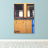 オールドスチームトレインルマストロイエローワゴンキャンバス キャンバスプリント (インサイチュ (ウッドフロア))