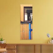 オールドスチームトレインルマストロイエローワゴン12x36 キャンバスプリント (インサイチュ (リビング))