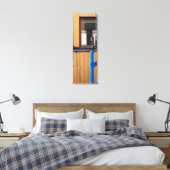 オールドスチームトレインルマストロイエローワゴン12x36 キャンバスプリント (インサイチュ (寝室))