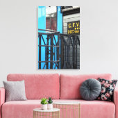 オールドスチームトレインルマストロブルーワゴンキャンバス キャンバスプリント (インサイチュ (リビング))