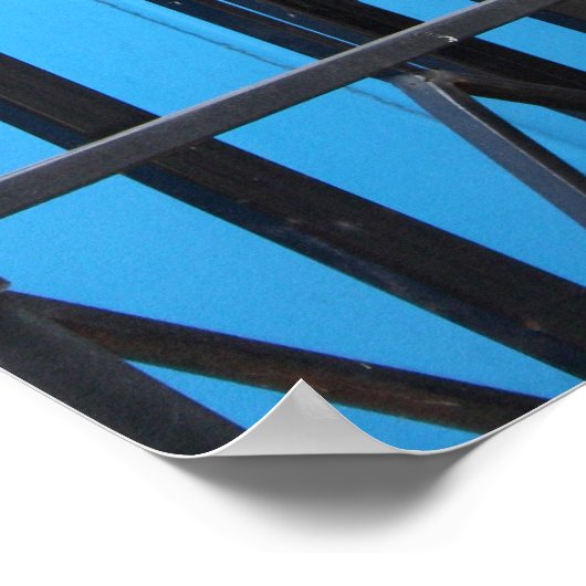 オールドスチームトレインルマストロブルーワゴンポスター ポスター (角)