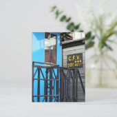 オールドスチームトレインルマストロブルーワゴンポストカード ポストカード (スタンド正面)