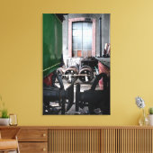 オールドスチームトレインルマストロレールヤードキャンバス キャンバスプリント (インサイチュ (リビング))