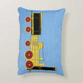 オールドスチームトレイン写真ボーイチャイルドキッズ アクセントクッション (裏面(縦))