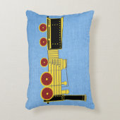 オールドスチームトレイン写真ボーイチャイルドキッズ アクセントクッション (正面(垂直))