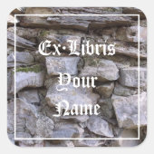 オールドストーンウォール蔵書票 スクエアシール (正面)