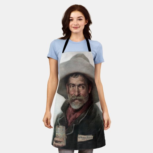 オールドスペインの・ウェスト・サロンのランチェロ・カウボーイ エプロン (着用した状態)