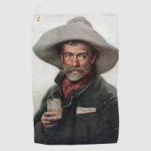 オールドスペインの・ウェスト・サロンのランチェロ・カウボーイ ゴルフタオル (正面)