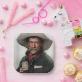 オールドスペインの・ウェスト・サロンのランチェロ・カウボーイ ペーパープレート (パーティー)