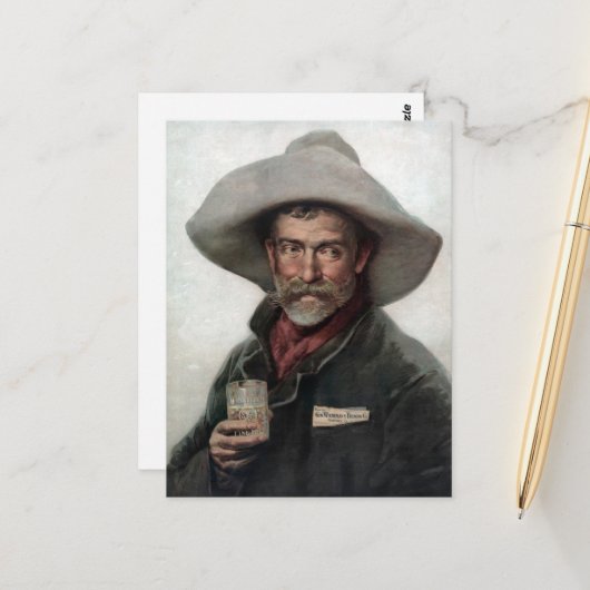 オールドスペインの・ウェスト・サロンのランチェロ・カウボーイ ポストカード (正面/裏面インサイチュ)