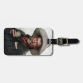 オールドスペインの・ウェスト・サロンのランチェロ・カウボーイ ラゲッジタグ (正面横)