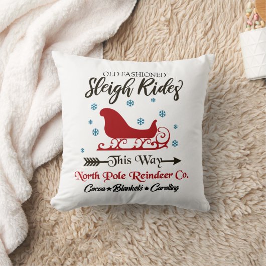 オールドスレファッションドライディングクリスマス装飾用クッション クッション (ブランケット)