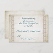 オールドス結婚レース縁ど 出欠カード (正面/裏面)