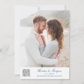 オールドセイブルックCTマップ結婚のQRコード セーブザデート (裏面)