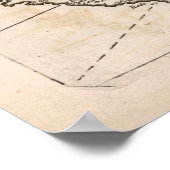 オールドセントクリストファー・マルティニケの地図(1794) ポスター (角)