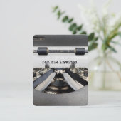 オールドタイプライター誕生日パーティー 招待状 (スタンド正面)