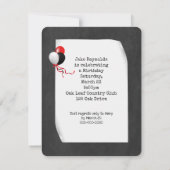 オールドタイプライター誕生日パーティー 招待状 (裏面)