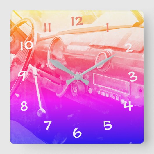 オールドタイマインネラウム スクエア壁時計 (正面)