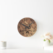 オールドタイマーラインアートミルクナニーヤギ ラウンド壁時計 (ホーム)