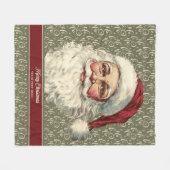 オールドタイムサンタ魅力的ブランケットfor居心地の良いホームズ フリースブランケット (正面(横))