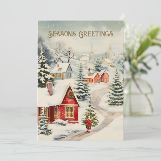 オールドタイムスノーカバー村の季節のごあいさつ シーズンカード (スタンド正面)