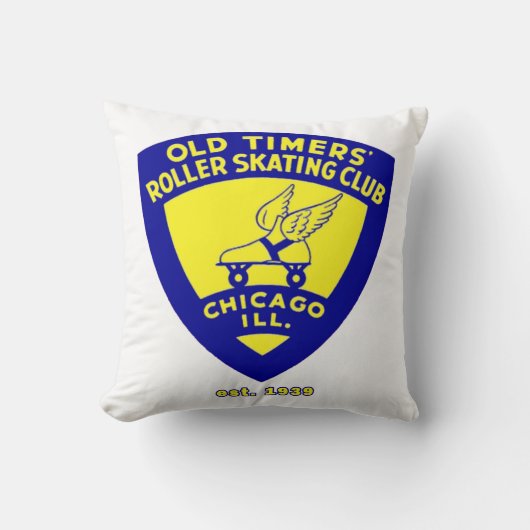 オールドタイムズローラースケートで滑るクラブ・オブ・シカゴ クッション (正面)