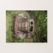 オールドタウンカントリー素朴ヴィンテージ自動車トラック ジグソーパズル (横)