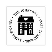 オールドタウンハウスウィズハート差出人住所 セルフインキングスタンプ (デザイン)