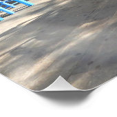 オールドタウンパホスの青と白のレストラン ポスター (コーナー)