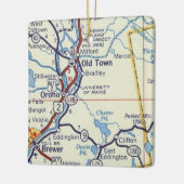 オールドタウンメインヴィンテージマップ セラミックオーナメント (左)