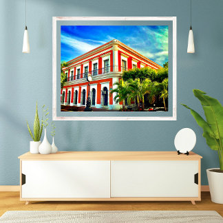 オールドタウンメキシコ写真古代建物 ポスター