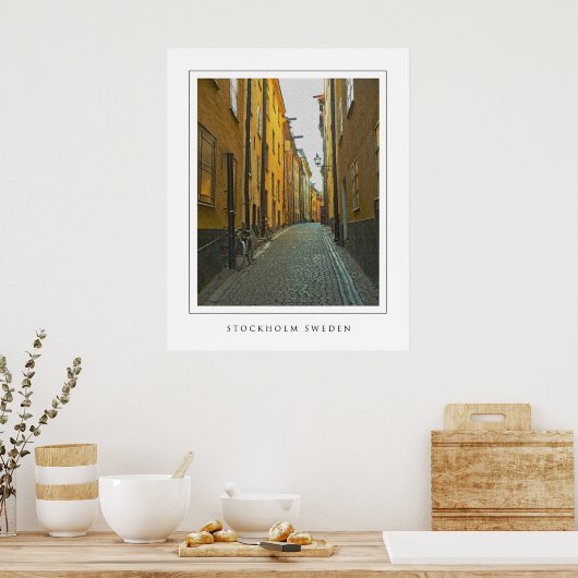 オールドタウン通り – ストックホルム ポスター (キッチン)