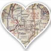 オールドタオスニューメキシコの地図 シール (正面)