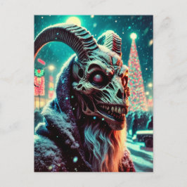 オールドタップ（ヤギ頭スケルトン）クリスマスホラー ポストカード