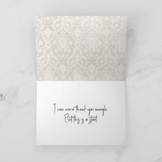 オールドダファッションドマスクデザインありがとう カード (内部)