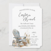 オールドチェアのまわりにエッグイースターブランチ 招待状 (正面)