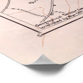 オールドチェルブルグフランスの地図（1943年）ヴィンテージノルマンディ ポスター (角)