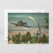 オールドチャペル上空を飛ぶ ポストカード (正面/裏面)