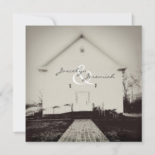 オールドチャーチヴィンテージウェディング招待状 招待状 (裏面)