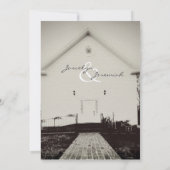 オールドチャーチヴィンテージウエディング招待状5x7 招待状 (裏面)