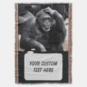 オールドチンパンジーカスタムスローブランケット スローブランケット (正面縦)