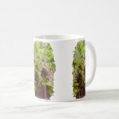 オールドツリー太い枝グリーンと紫魔法 コーヒーマグカップ (正面右)