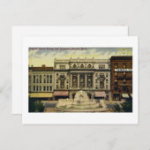 オールドデトロイトオペラハウスと噴水,デトロイト, MI ポストカード (正面/裏面)