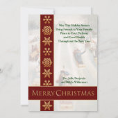 オールドトファッションドボガン走ヴィンテージクリスマス シーズンカード (裏面)