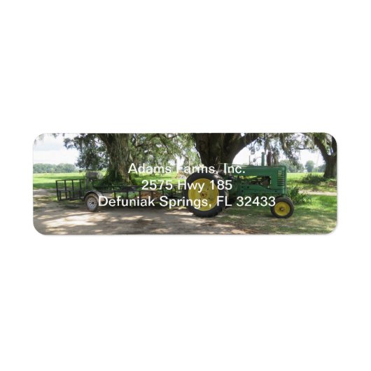 オールドトラクター差出人住所ラベル ラベル (正面)