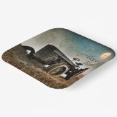 オールドトラクター誕生日 ペーパープレート (傾斜あり)