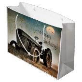 オールドトラクター誕生日 ラージペーパーバッグ (裏面アングル)