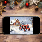 オールドトラクター&バーンスノーウィーウィンターファームクリスマス シーズンカード